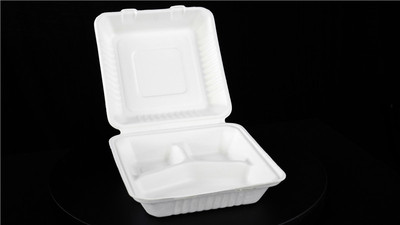 全生物降解快餐盒方形3格